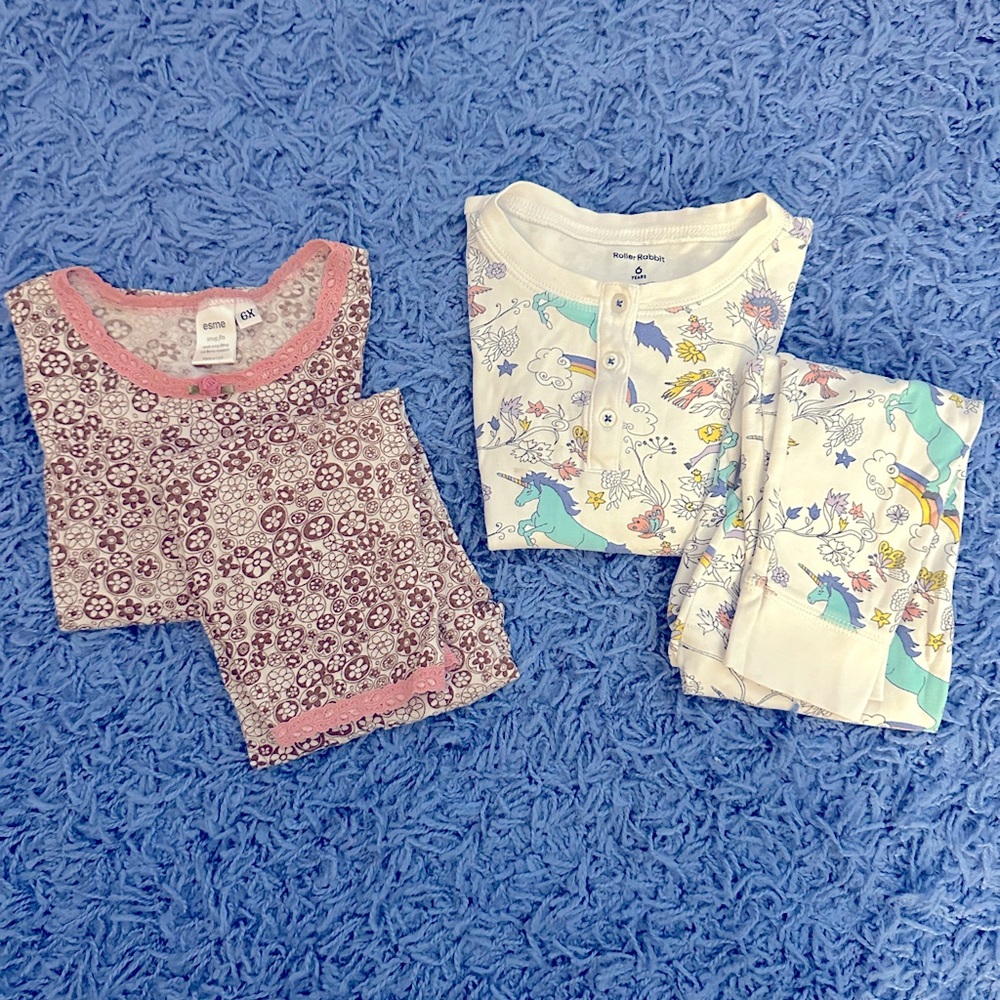 2 sets of luxury brand girls pajamas